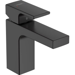 Смеситель для раковины hansgrohe Vernis Shape, 100 мм, со штангой, водосберегающий, матово-черный
