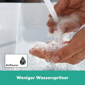 Vernis Shape washbasin mixer tap by Hansgrohe, single-lever mixer with EcoSmart technology