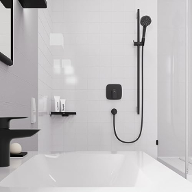 hansgrohe Logis concealed shower mixer, single lever, for Universal iBox, matt black