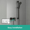 hansgrohe Vernis Shape Aufputz Duscharmatur, Einhebelmischer, Schwarz matt