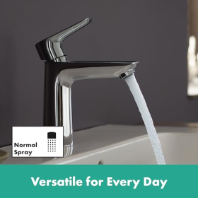 Hansgrohe Talis Waschtischarmatur mit Push-Open, Chrom