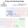 Gaming keyboard and mouse set with adapter, QWERTZ, German layout, colored backlight, 6 buttons, mouse and mouse pad, 2400 DPI, wired USB