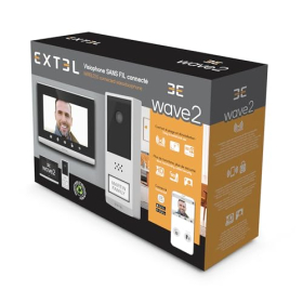 EXTEL Wave 2 Wireless Video Door Intercom System, 350 m Range, Black