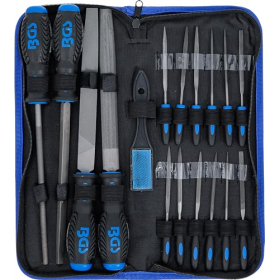 Juego de limas para taller y agujas BGS 72119, 17 piezas