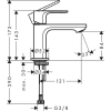 hansgrohe Rebris S cold water basin mixer EcoSmart chrome