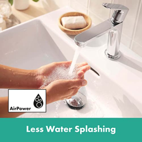 Hansgrohe Rebris S Einhebel-Waschtischarmatur mit CoolStart & EcoSmart, Chrom