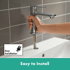 Grifo monomando para lavabo Hansgrohe Rebris E con EcoSmart y CoolStart.