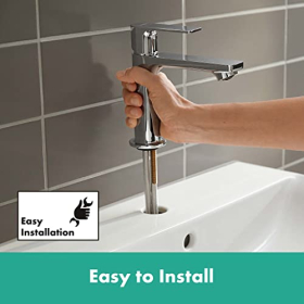 Смеситель для раковины hansgrohe Rebris E с технологиями EcoSmart и CoolStart