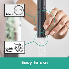 Hansgrohe Talis M54 kitchen faucet, pull-out spray head, 2 spray patterns, matte black
