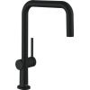 Grifo monomando de cocina Hansgrohe Talis M54 U 220, negro mate, ComfortZone 220 mm