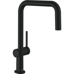 Grifo monomando de cocina Hansgrohe Talis M54 U 220, negro mate, ComfortZone 220 mm