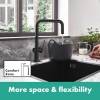 Grifo monomando de cocina Hansgrohe Talis M54 U 220, negro mate, ComfortZone 220 mm