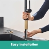 Grifo monomando de cocina Hansgrohe Talis M54 U 220, negro mate, ComfortZone 220 mm