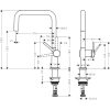 Grifo monomando de cocina Hansgrohe Talis M54 U 220, negro mate, ComfortZone 220 mm