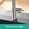 Mezclador monomando de cocina Hansgrohe Talis M54, 270 mm, acabado en acero inoxidable