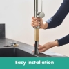 Mezclador monomando de cocina Hansgrohe Talis M54, 270 mm, acabado en acero inoxidable