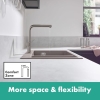 Mezclador monomando de cocina Hansgrohe Talis M54, 270 mm, acabado en acero inoxidable