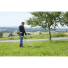 IKRA Benzin-Motorsense Trimmer IBF 25-1 mit Fadenspule, 4-Zahn-Messer, 8-Zahn-Messer, Schutzbrille & Schultergurt