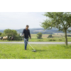 IKRA Benzin-Motorsense Trimmer IBF 25-1 mit Fadenspule, 4-Zahn-Messer, 8-Zahn-Messer, Schutzbrille & Schultergurt
