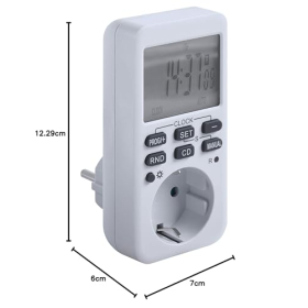 Temporizador maestro digital con soporte para horario de verano e invierno, 10 programas