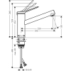 Grifo de cocina hansgrohe Zesis M33 con CoolStart, ahorro de agua