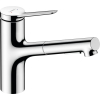 Hansgrohe Zesis M33 kitchen faucet with pull-out spray, chrome