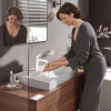 hansgrohe Vivenis basin mixer with pull rod and water-saving function, matte white