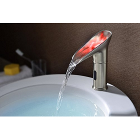 Fyeer LED-Wasserhahn für Warm- und Kaltwasser, automatischer Sensor