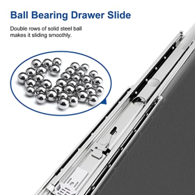VADANIA Heavy Duty Drawer Slides with Lock, Full Extension, 1 Pair
