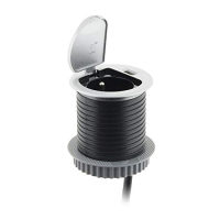 Steckdosenblock mit Klappdeckel, 1 Steckdose, 1 USB Anschluss