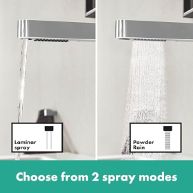hansgrohe Finoris Waschtischarmatur mit Push-Open Ablauf, Ausziehbrause