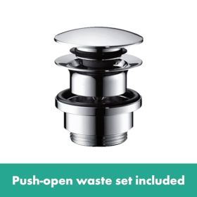 hansgrohe Finoris Waschtischarmatur mit Push-Open Ablauf, Ausziehbrause