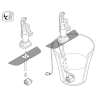 Bomba para fuente de agua AQUANIQUE Speier SSF 200i (200 l/h) con mango - caño de poliresina con cable de 1,5 m