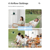 JISULIFE Campingventilator – 8000 mAh, USB-Aufladung, 4 Geschwindigkeiten