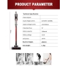 Katharina Shop KS227RD-i202 Aspirador inalámbrico 4 en 1 250W Aspirador ligero con motor sin escobillas