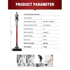 Katharina Shop KS227RD-i202 Akku-Staubsauger, 4-in-1, 250 W, leichter Staubsauger mit bürstenlosem Motor