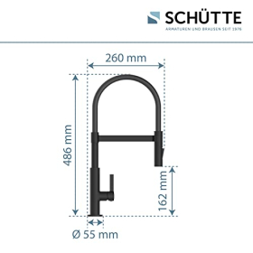 Змішувач для раковини Schütte 79147 Miami, чорний матовий