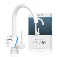 SCHÜTTE Cornwall 79161 Küchenarmatur – 360° Drehbar, Einhebelmischer, Weiß