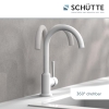 SCHÜTTE Cornwall 79161 Grifo de cocina - Giratorio 360°, Mezclador monomando, Blanco