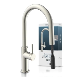 Grifo de cocina SCHÜTTE Blackpool con ducha extraíble y 360°