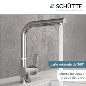 Grifo de cocina SCHÜTTE London con ducha extraíble, giratorio