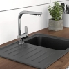Schütte London - Grifo de cocina para caldera con ducha extraíble, cromado, giratorio 360° (79719)