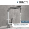Schütte London - Grifo de cocina para caldera con ducha extraíble, cromado, giratorio 360° (79719)