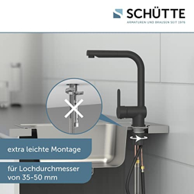 SCHÜTTE 79760 London змішувач для кухні з висувним розпилювачем, змішувач для кухні