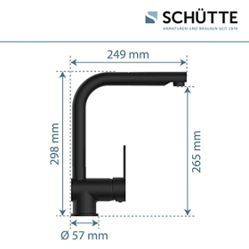 SCHÜTTE 79760 London змішувач для кухні з висувним розпилювачем, змішувач для кухні