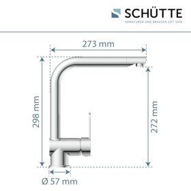SCHÜTTE RIO 79816 Змішувач для кухні Chrome 360° 