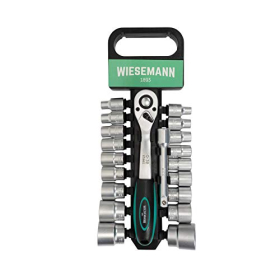 Набір торцевих ключів WIESEMANN 1893, 20 предметів, 1/2", 8–32 мм, хромованадієва сталь