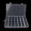VORCOOL Sortierbox, transparente Schmuckkästchen, Perlenbox, Schmucktablett mit 28 Fächern