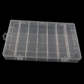 VORCOOL Caja clasificadora, joyeros transparentes, caja de cuentas, bandeja para joyas con 28 compartimentos