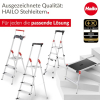Hailo ComfortLine L step ladder – foldable aluminum safety ladder
